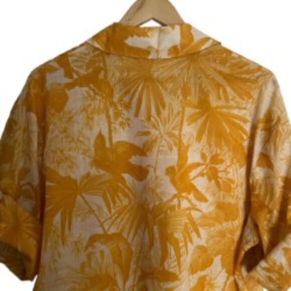 Zimmermann Mae Short Sleeve Shirt in Amber Palm 3 (8-10) - Picture 7 of 9